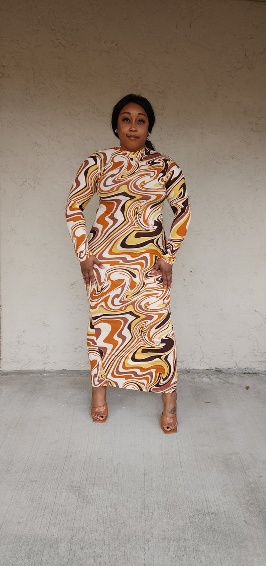 Marble Wonder Maxi Dress