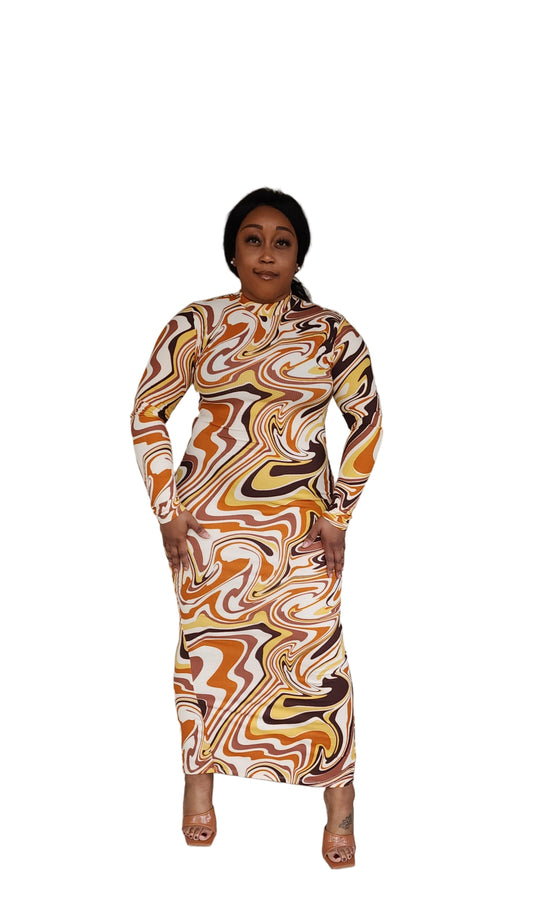 Marble Wonder Maxi Dress