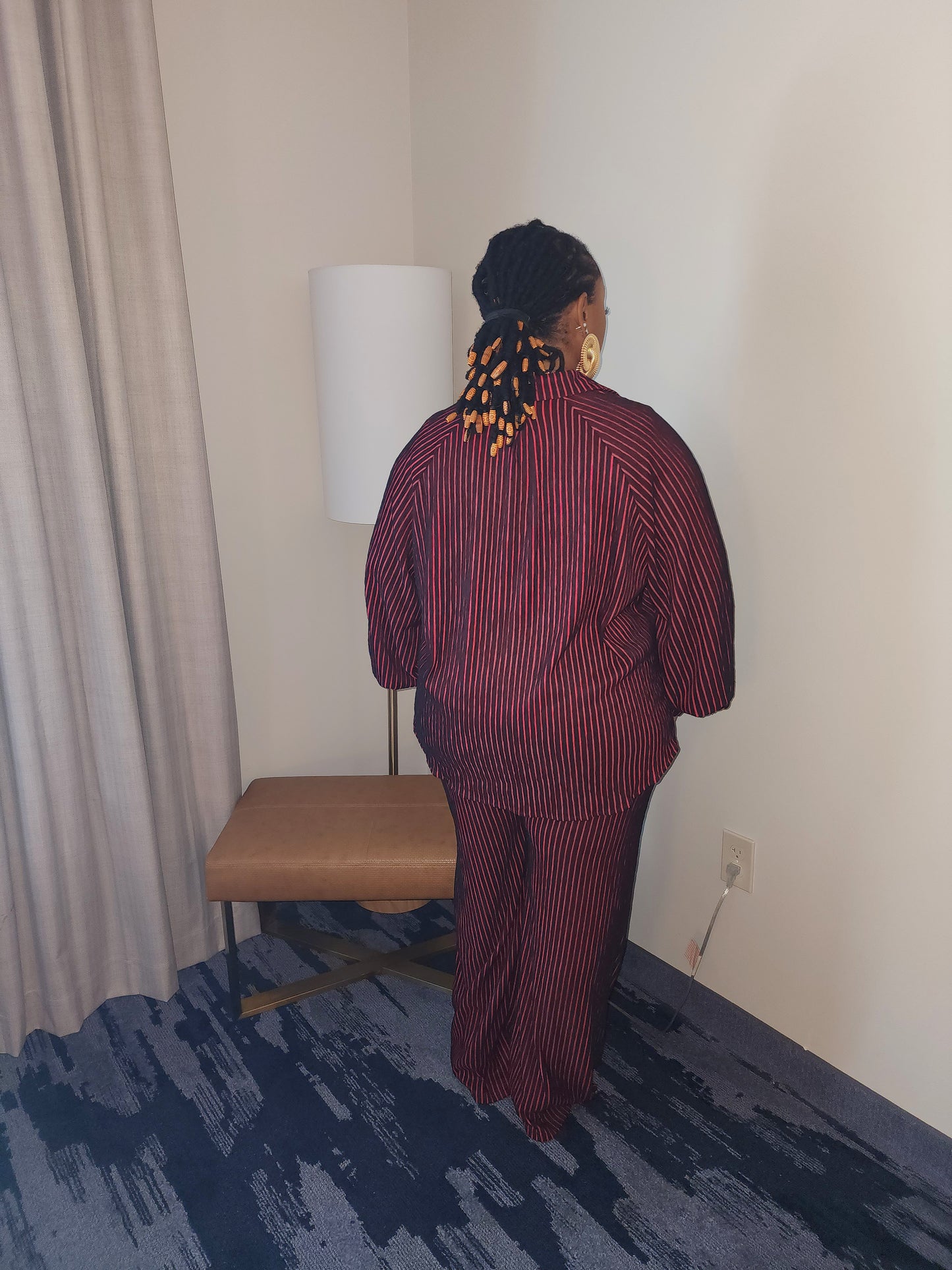 Stripe Me Down Two-Piece Pant Set