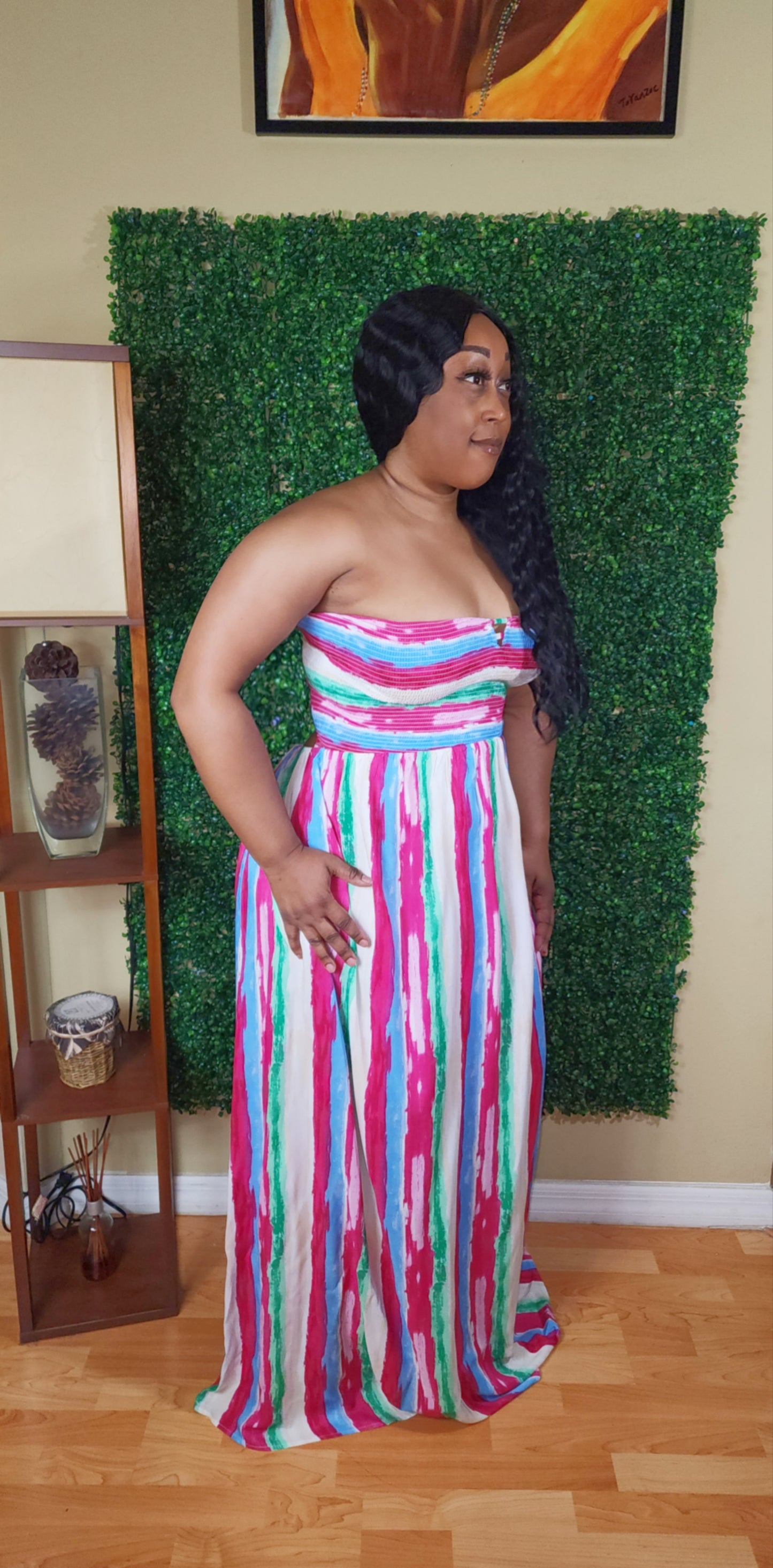 Amazingly Chic Striped Maxi Dress