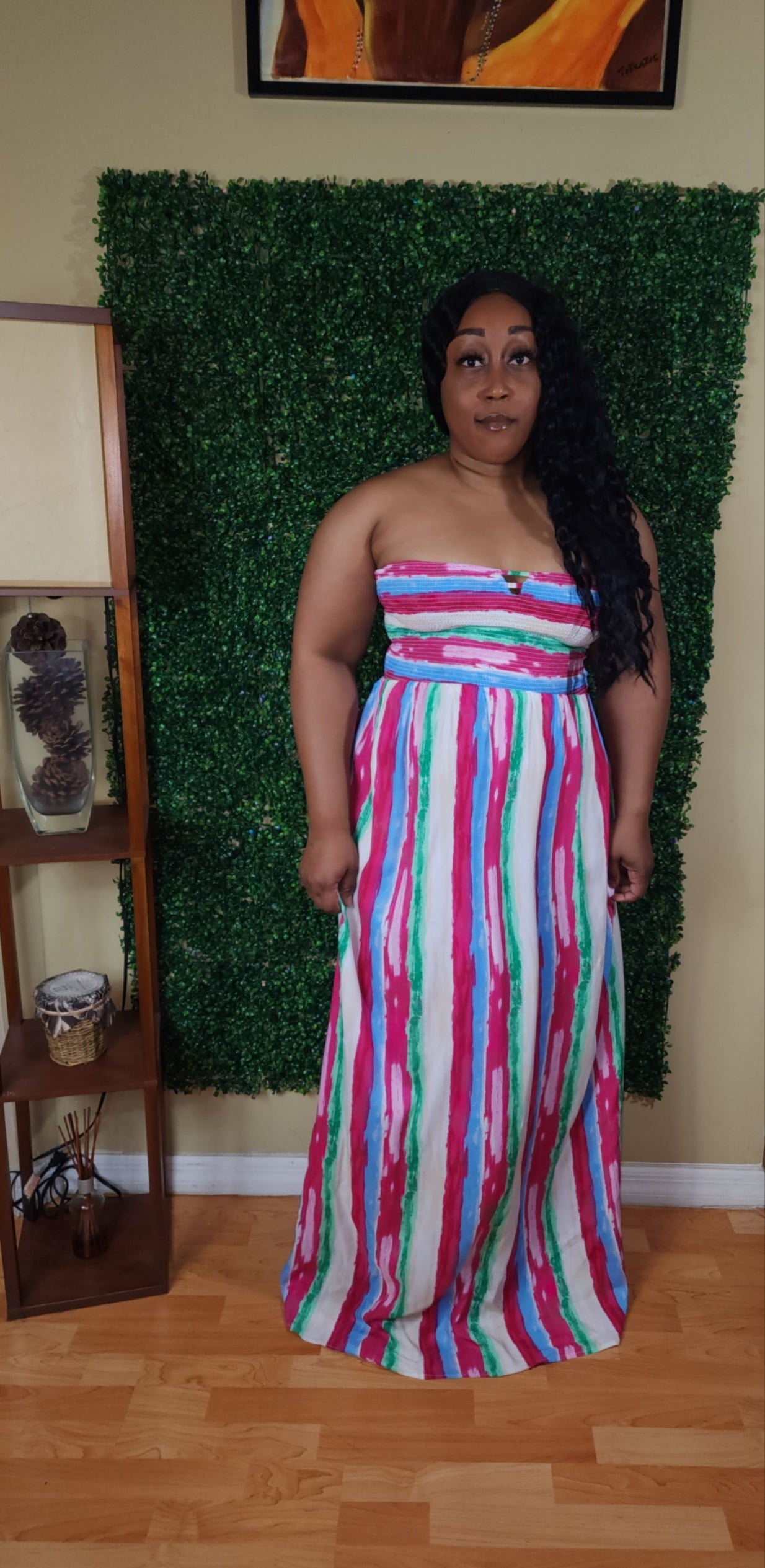 Amazingly Chic Striped Maxi Dress