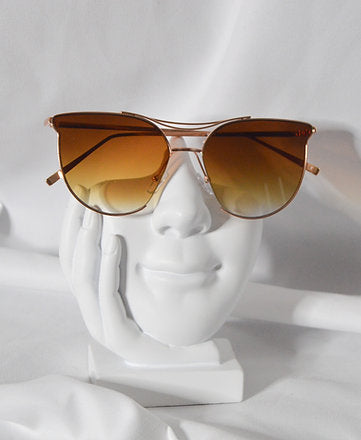 Semi Rimless Metal Cat Eye Frame - Luxe 81