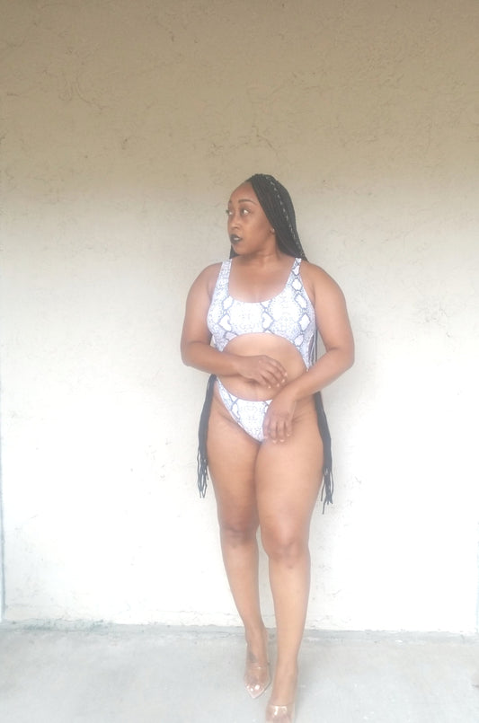 Fringe Benefits Monokini - White - Luxe 81