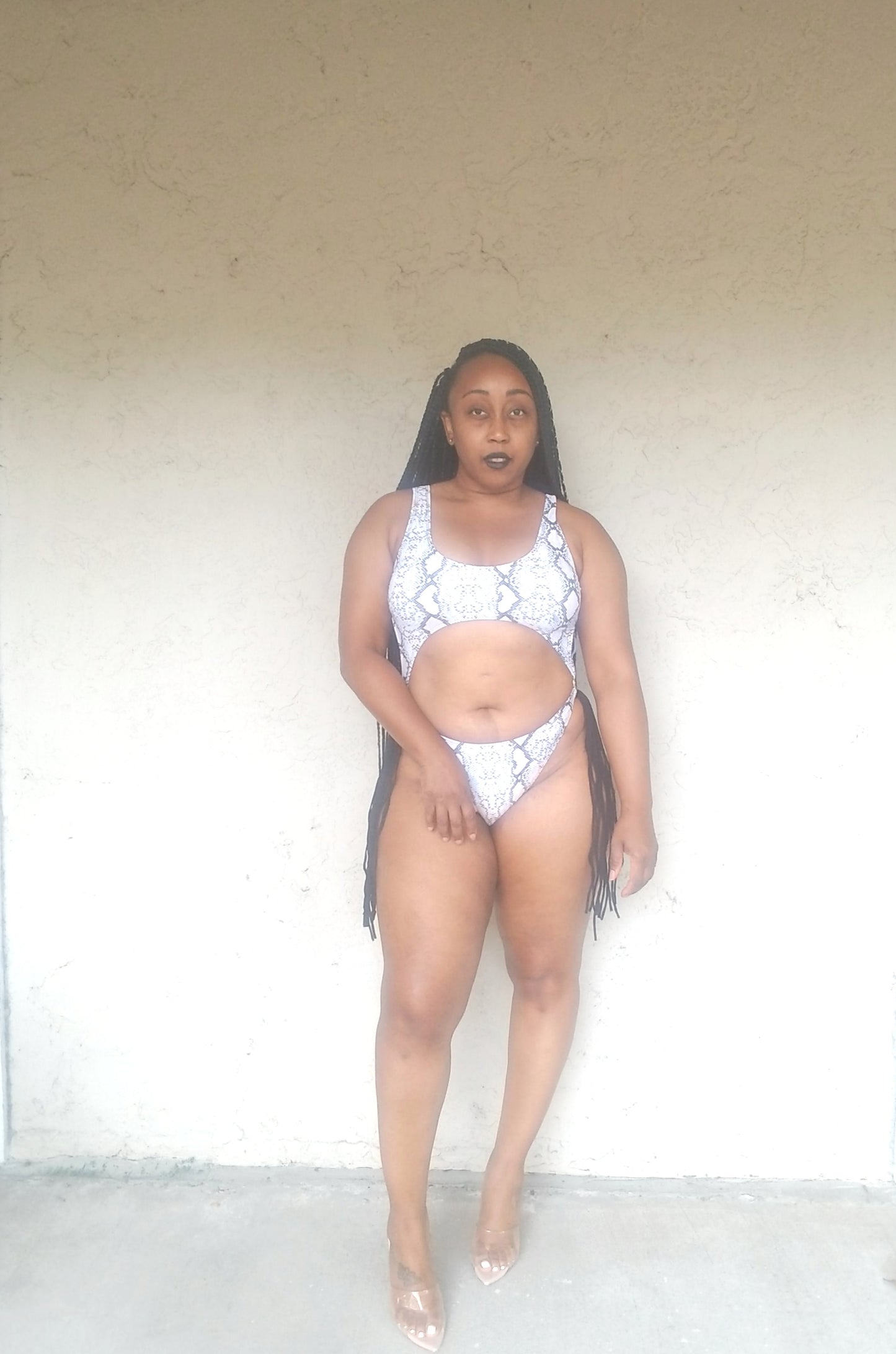 Fringe Benefits Monokini - White - Luxe 81