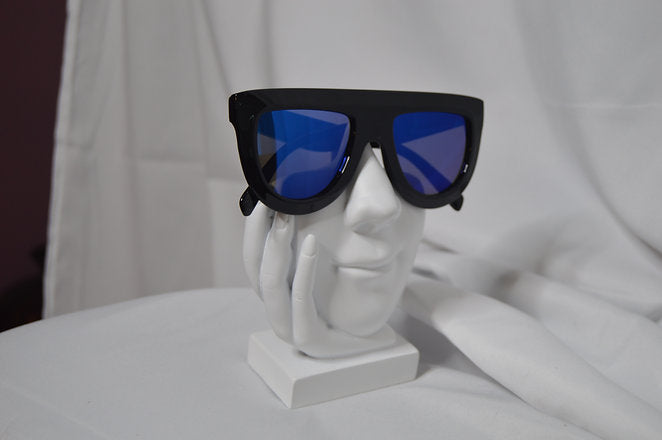 Oversize Chunky Colored Mirror Flat Top Sunglasses - Luxe 81