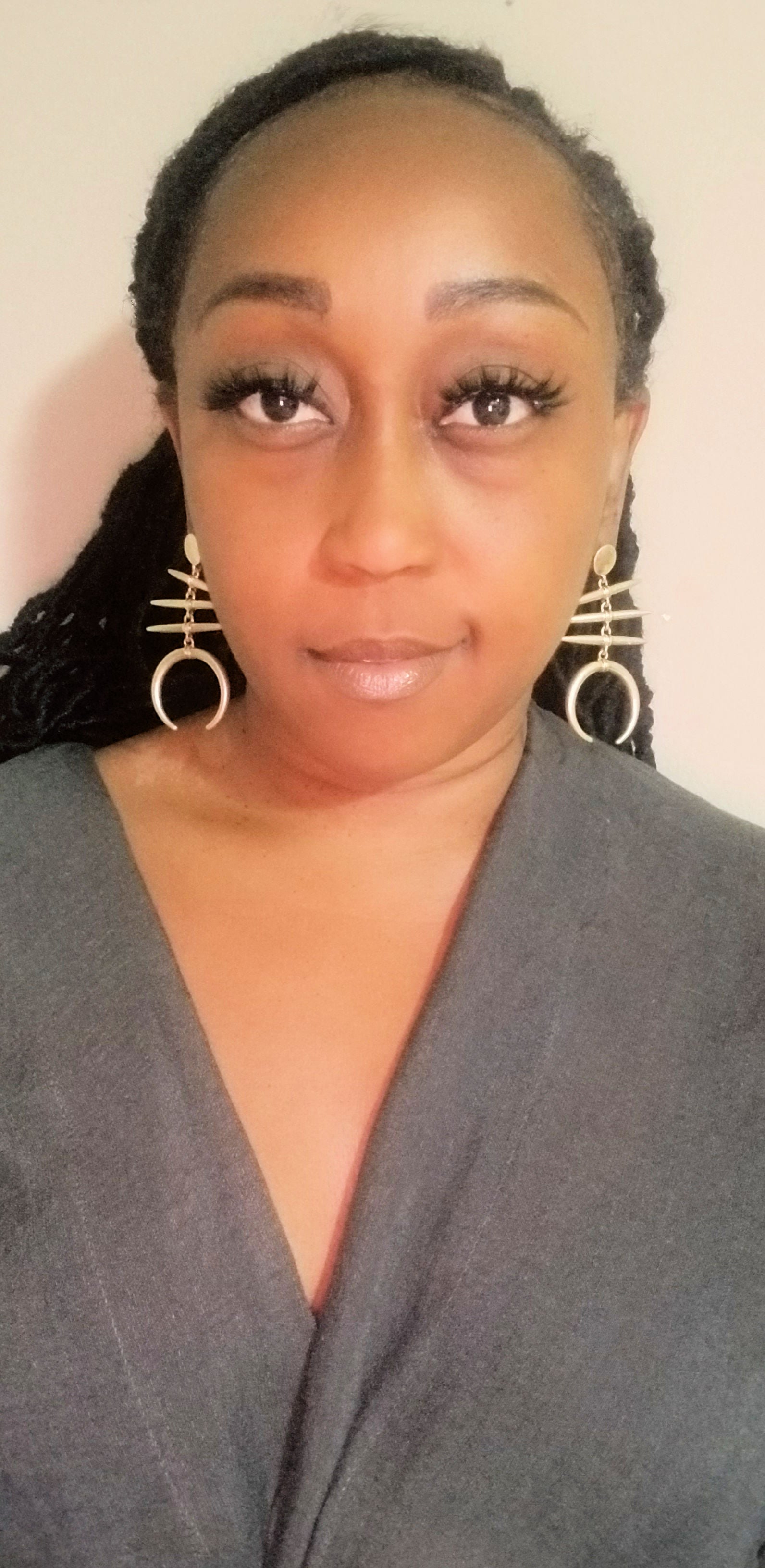 Gold Scales Drop earrings - Luxe 81