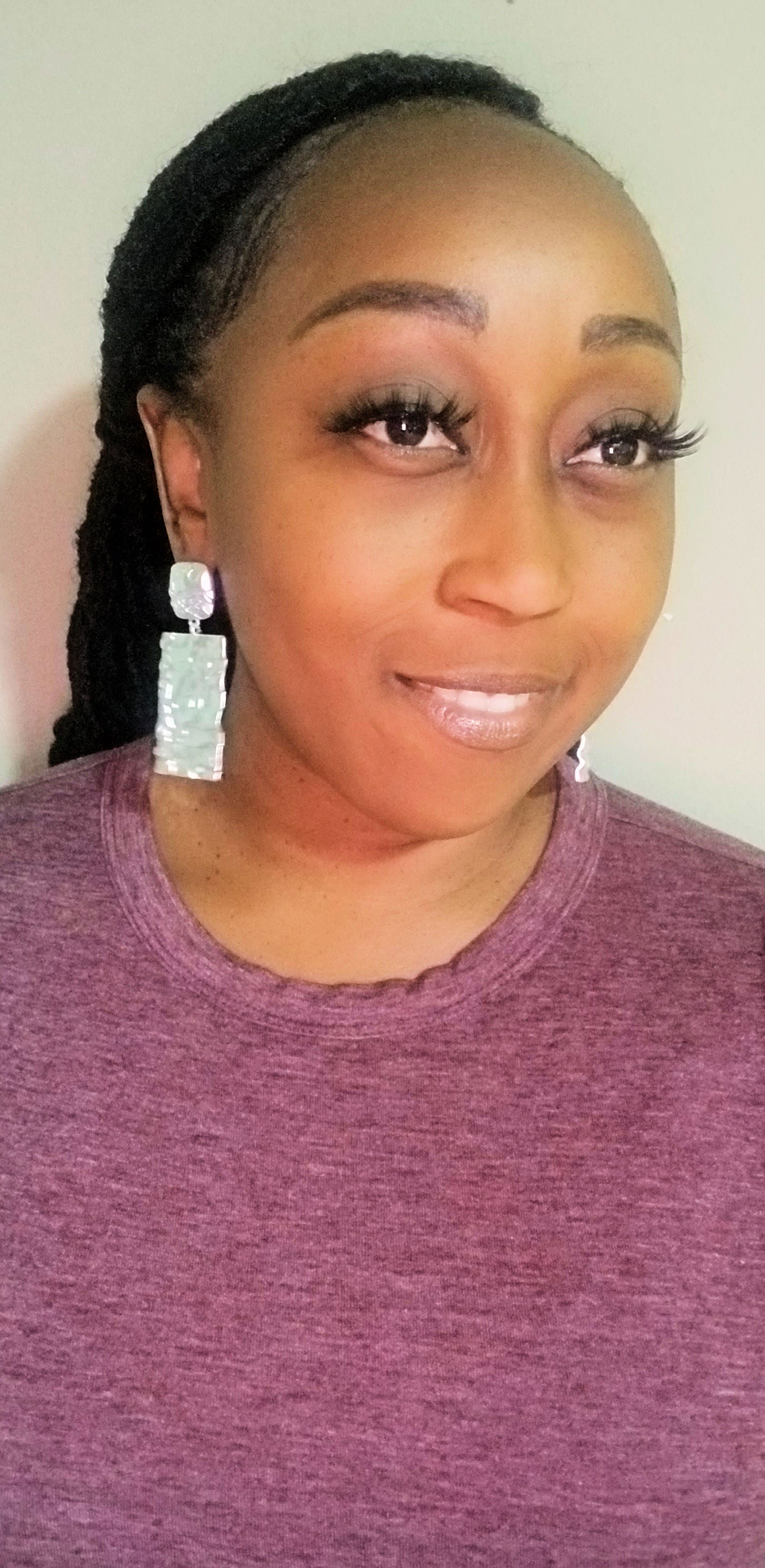 Hammered Metal Drop earrings - Luxe 81