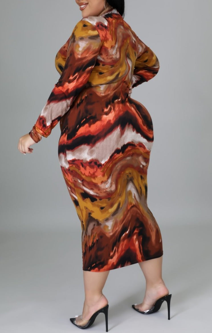 Work of Art Midi Dress