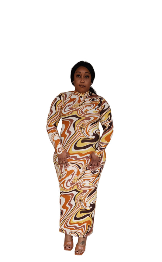 Marble Wonder Maxi Dress