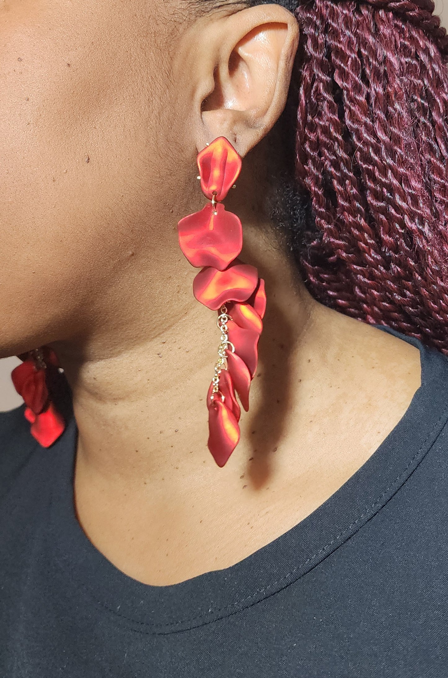 Exquisite Petal Drop Earrings