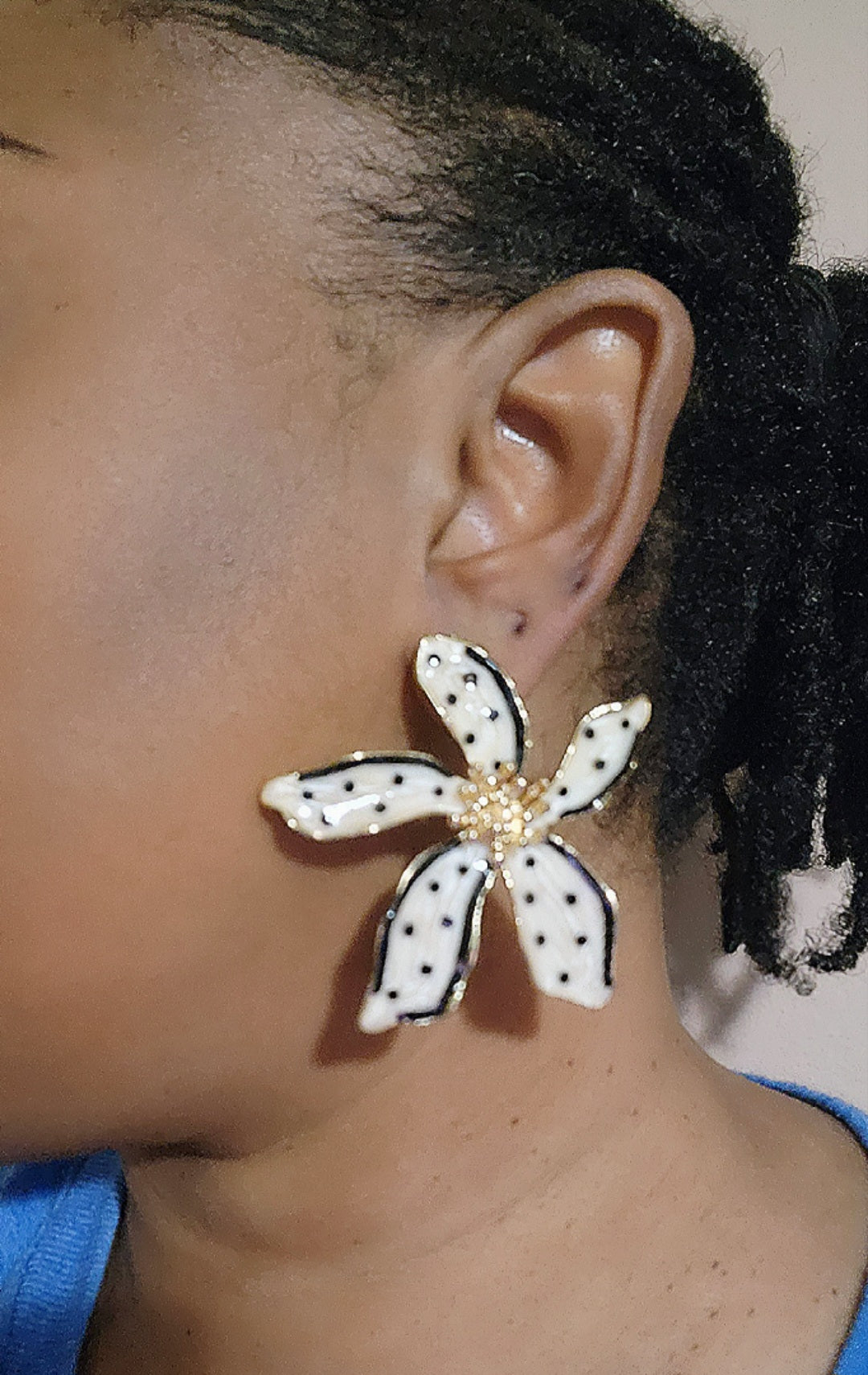 Ceramic Flower Bomb Earrings