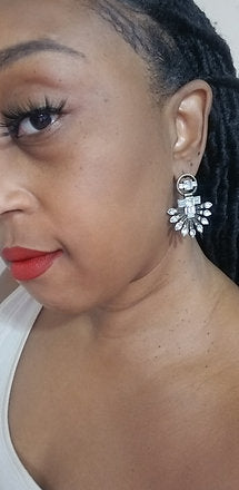 Jeweled Fan Earrings - Luxe 81
