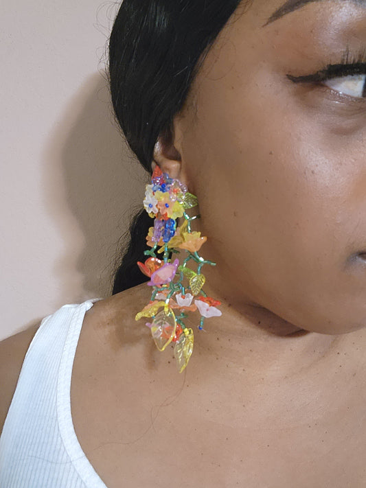 Flower Explosion Drop Earrings